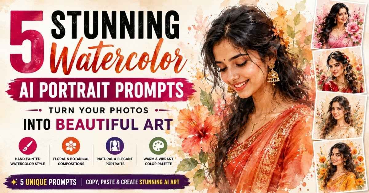 Watercolor AI Portrait Prompts